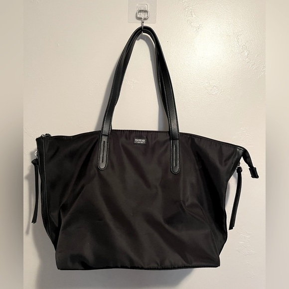 Botkier New York Black Large Tote Nylon Zipper Shoulder Bag - Picture 1 of 12